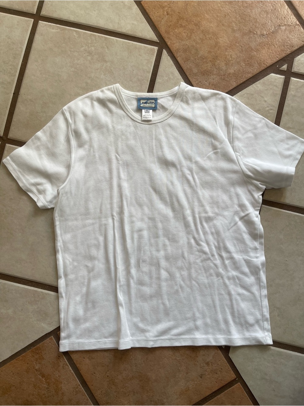 Pendleton White Short Sleeve Crew Neck Tee